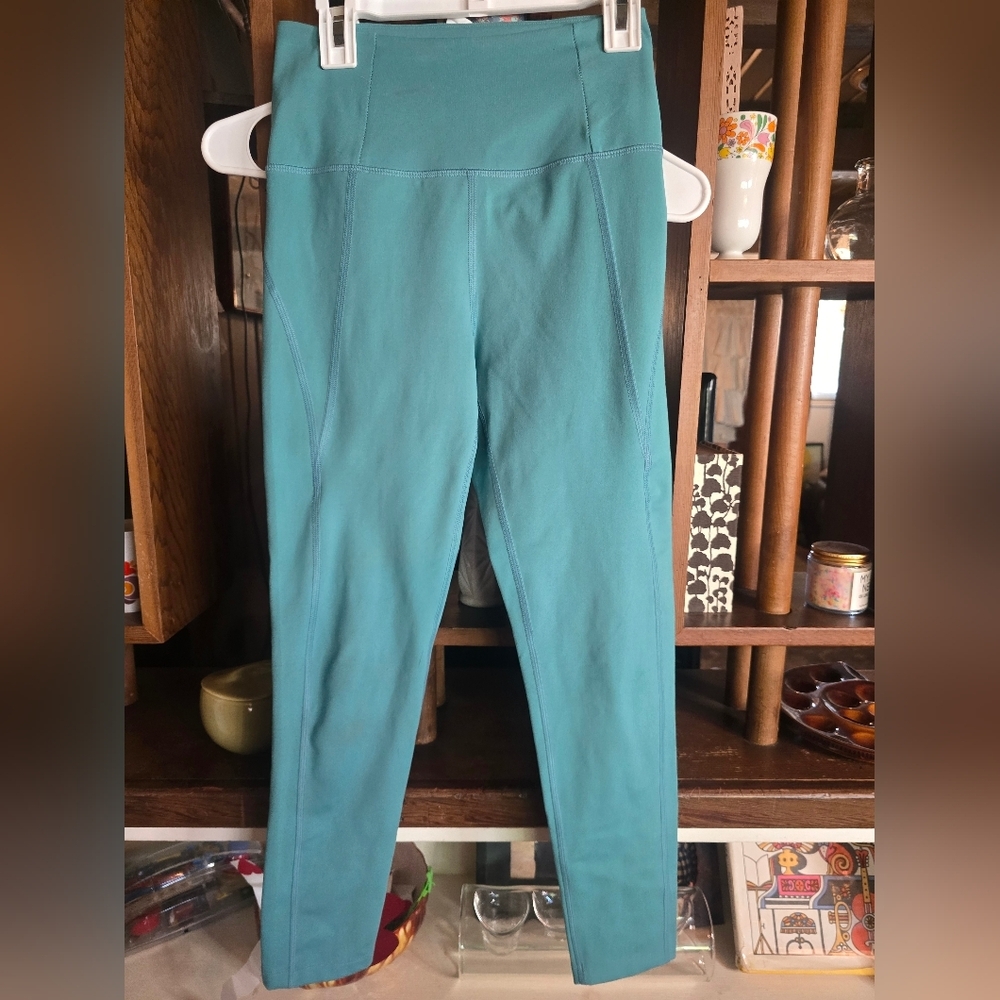 Girlfriend Collective Teal High-Waisted Women's Leggings Xs